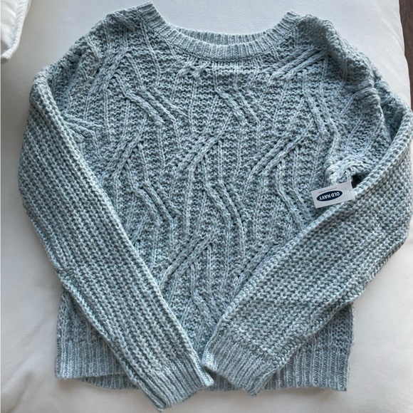 NWT. Old navy light blue womens knit sweater. Medium - Picture 2 of 6